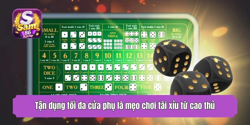 Tận dụng tối đa cửa phụ là mẹo chơi tài xỉu từ cao thủ